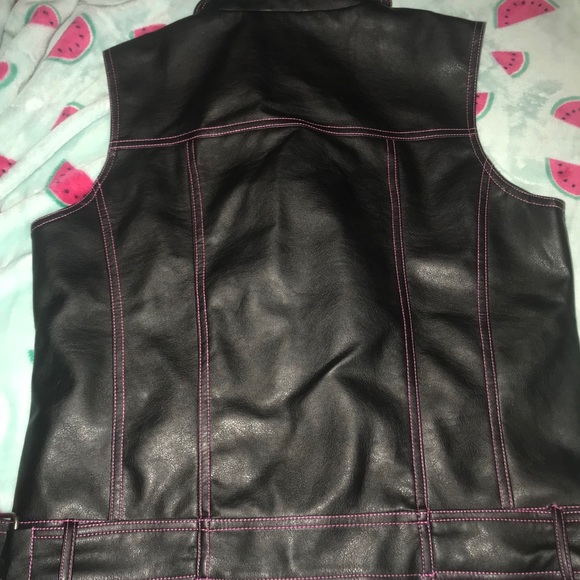 Jeffree Star Cosmetics Black Vegan Leather Vest - Picture 5 of 5
